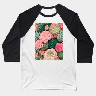 Enchanted Blooms pattern Baseball T-Shirt